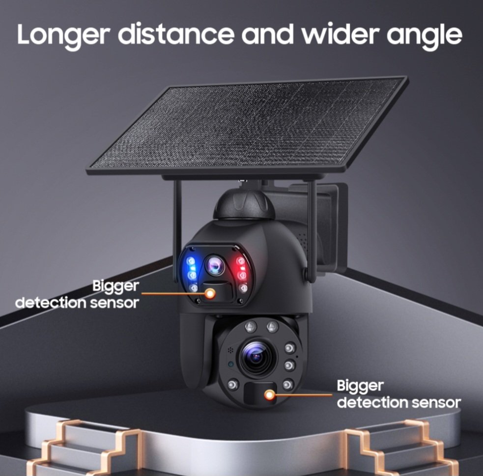 Wi-Fi 20× Zoom Solar Duel Lens PTZ Camera (With memory card) - Image 3