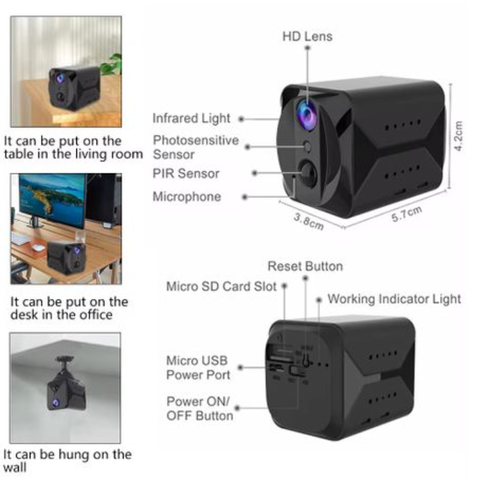 4G Spy Cam with SD Card & SIM Card - Image 3